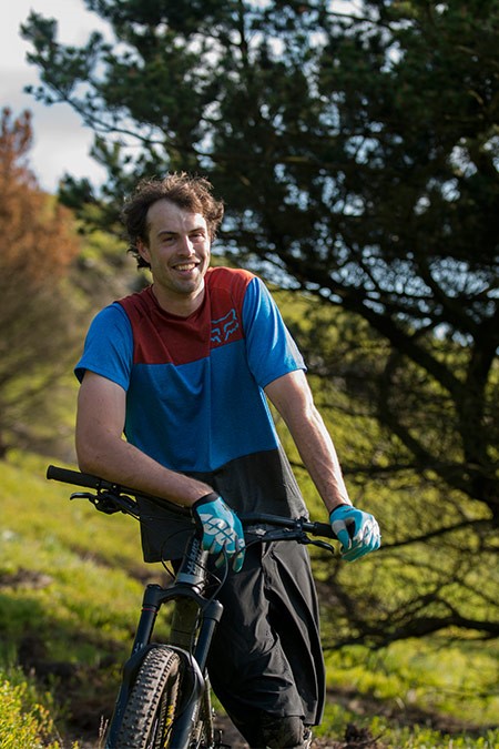 A rare smile from Team Tredz rider Charles Jones